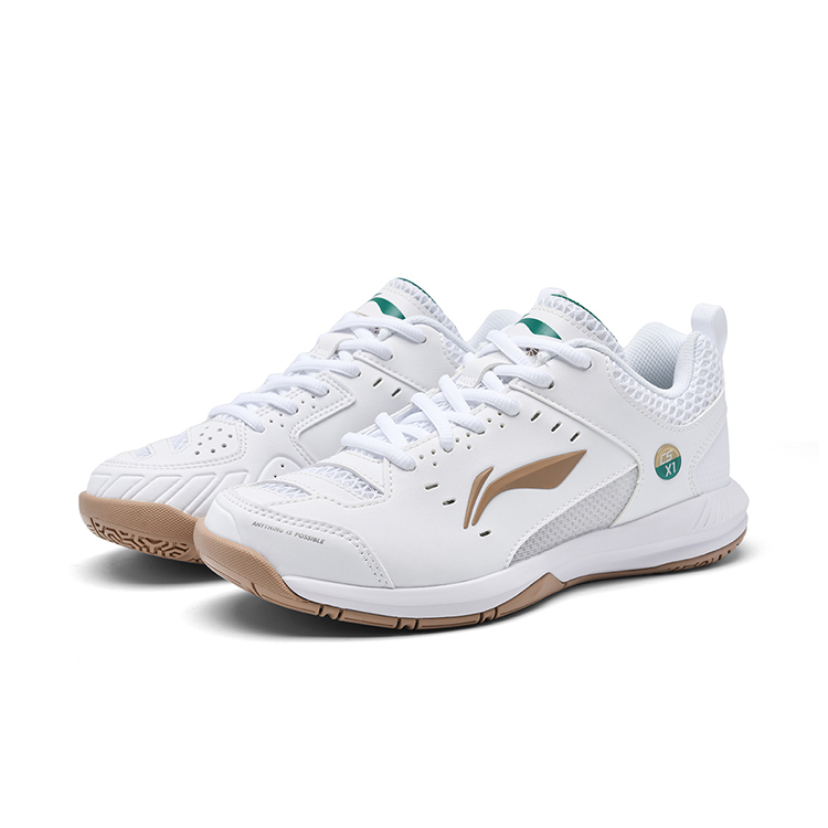 Li Ning Light Feather Cushioning Low top Badminton Shoes Unisex White