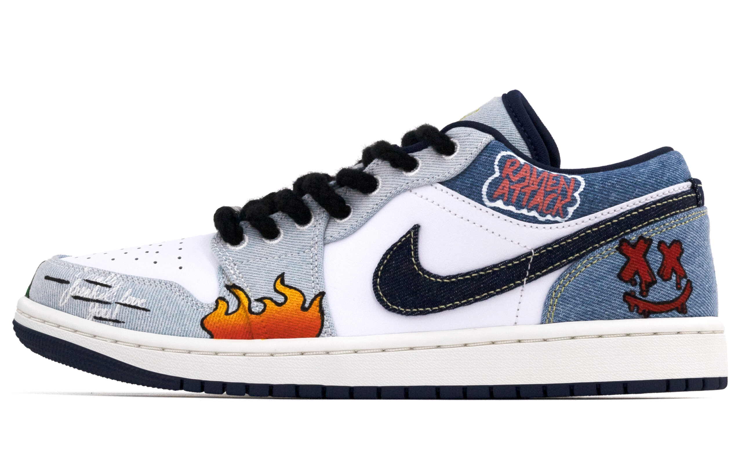 Jordan Air Jordan 1 Low top Vintage Basketball Shoes Men’s White Blue