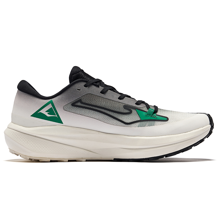 Erke Slip Resistant And Abrasion Resistant Coverage Low top Running Shoes Men’s Microcrystal White Jet Black