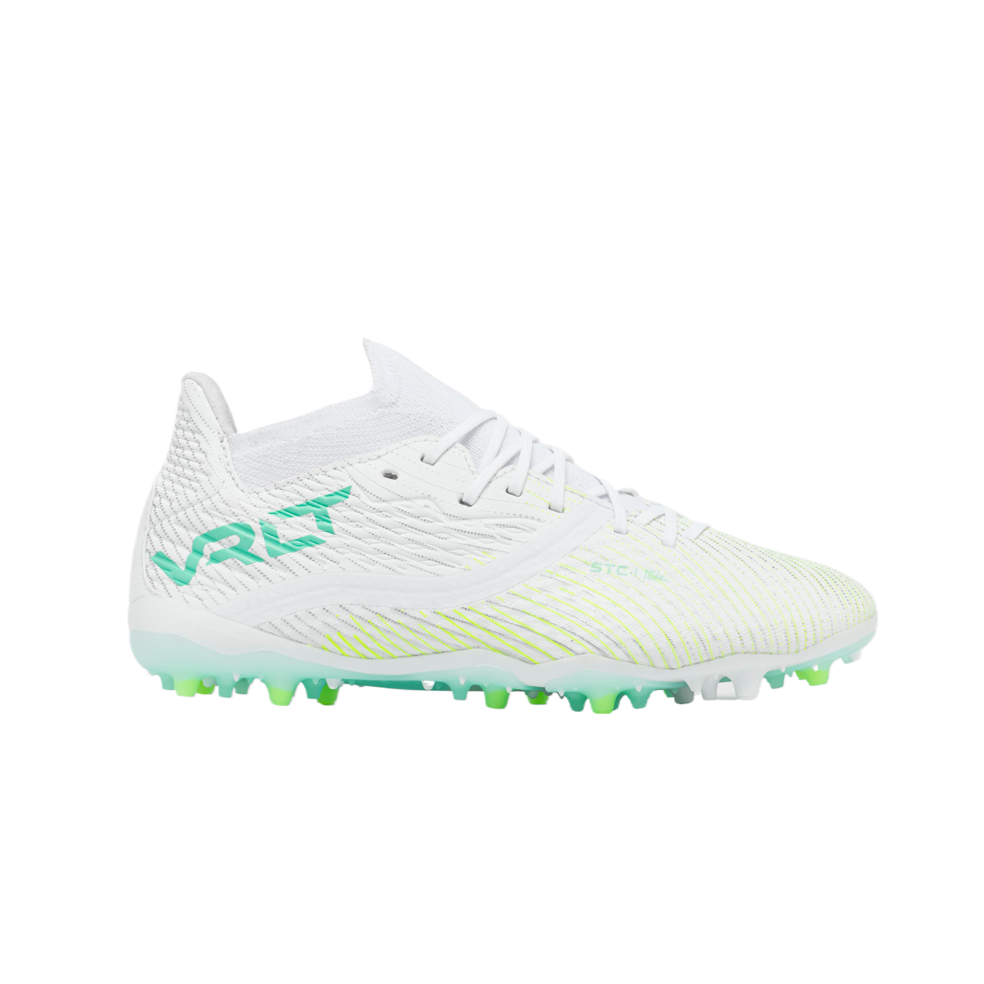 DECATHLON Viralto 3 AG Rubber Short Studs MG Rubber Short Studs Polyester Soccer Shoes Women’s White Green
