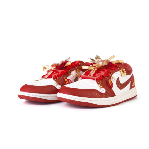 Jordan Air Jordan 1 Mutual Affection Leather Slip Resistant Low top Vintage Basketball Shoes Men’s Sand Dune Red