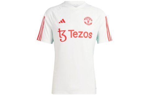 Adidas Manchester United Soccer Jerseys Men's White Moderate Straight Fit