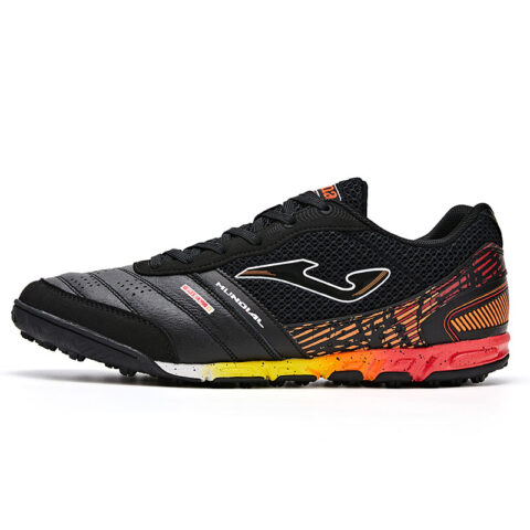 Joma TF Turf Artificial Turf Synthetic Leather Soccer Shoes Men’s Black Orange