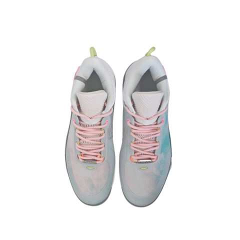Li Ning Wade Shadow 6 Cushioning Slip Resistant Abrasion Resistant Low top Basketball Shoes Men’s White Blue Pink