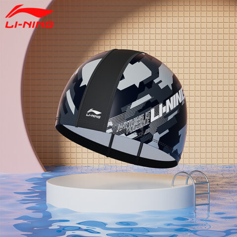 Li Ning Swimming Caps Kids’ Black Gray