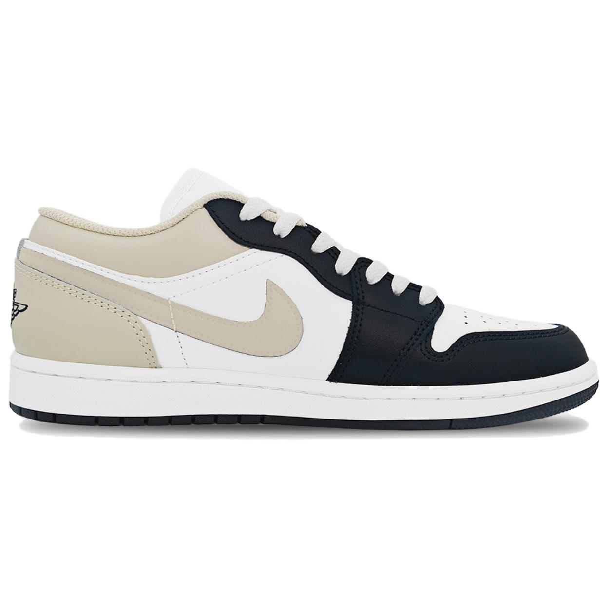 Jordan Air Jordan 1 Zhìye Manufacturing, Khaki Abrasion Resistant Low top Vintage Basketball Shoes Unisex Khaki