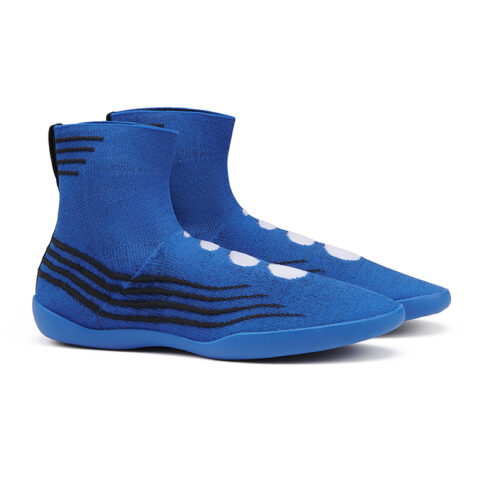 EQLZ EQUALIZER Fabric Lightweight Anti Slip High top Vintage Basketball Shoes Unisex Blue