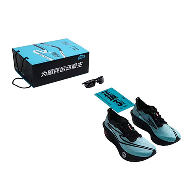 Erke Blue World 3.0 Cushioning Breathable Rebound Low top Marathon Racing Running Shoes Men’s Diving Blue Jet Black