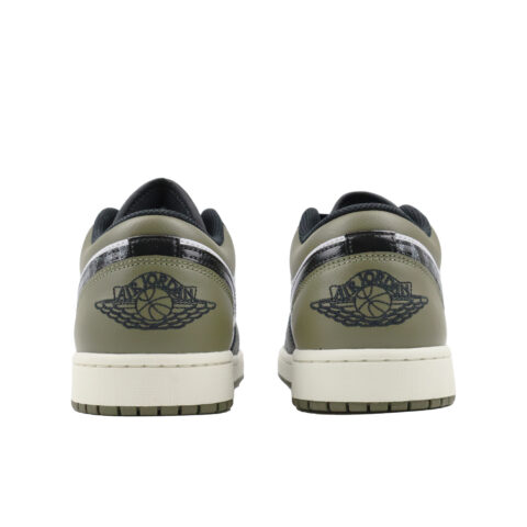 Jordan Air Jordan 1 Abrasion Resistant Low top Vintage Basketball Shoes Unisex Green