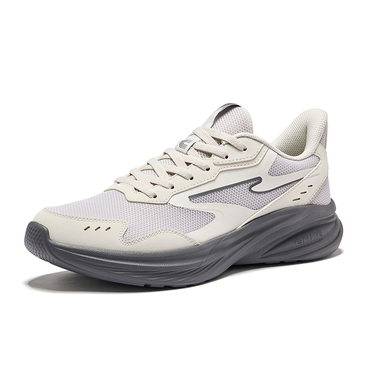 Erke Hunt Slip Resistant Lightweight Rebound Low top Running Shoes Men’s Mist Gray Wild Gray