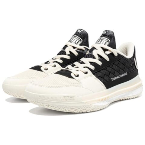 361° Mesh, Synthetic Leather Slip Resistant Abrasion Resistant Low top Basketball Shoes Men’s Black White