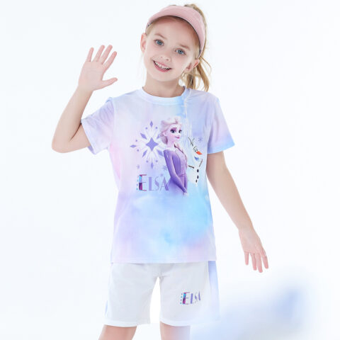 Disney Casual Sportswear Dazzling Color Purple Children Aged 3 7 Years Old