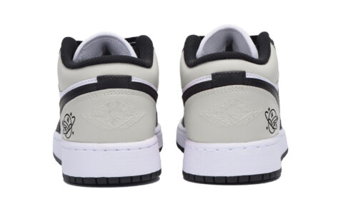 Jordan Air Jordan 1 Puppy Fragment Anti-Slip Wear-Resistant Low-Top Vintage Basketball Shoes Women’s Black Gray
