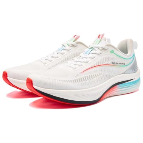 QIAODAN Slip Resistant Abrasion Resistant Low top Casual Running Shoes Men’s Jordan White