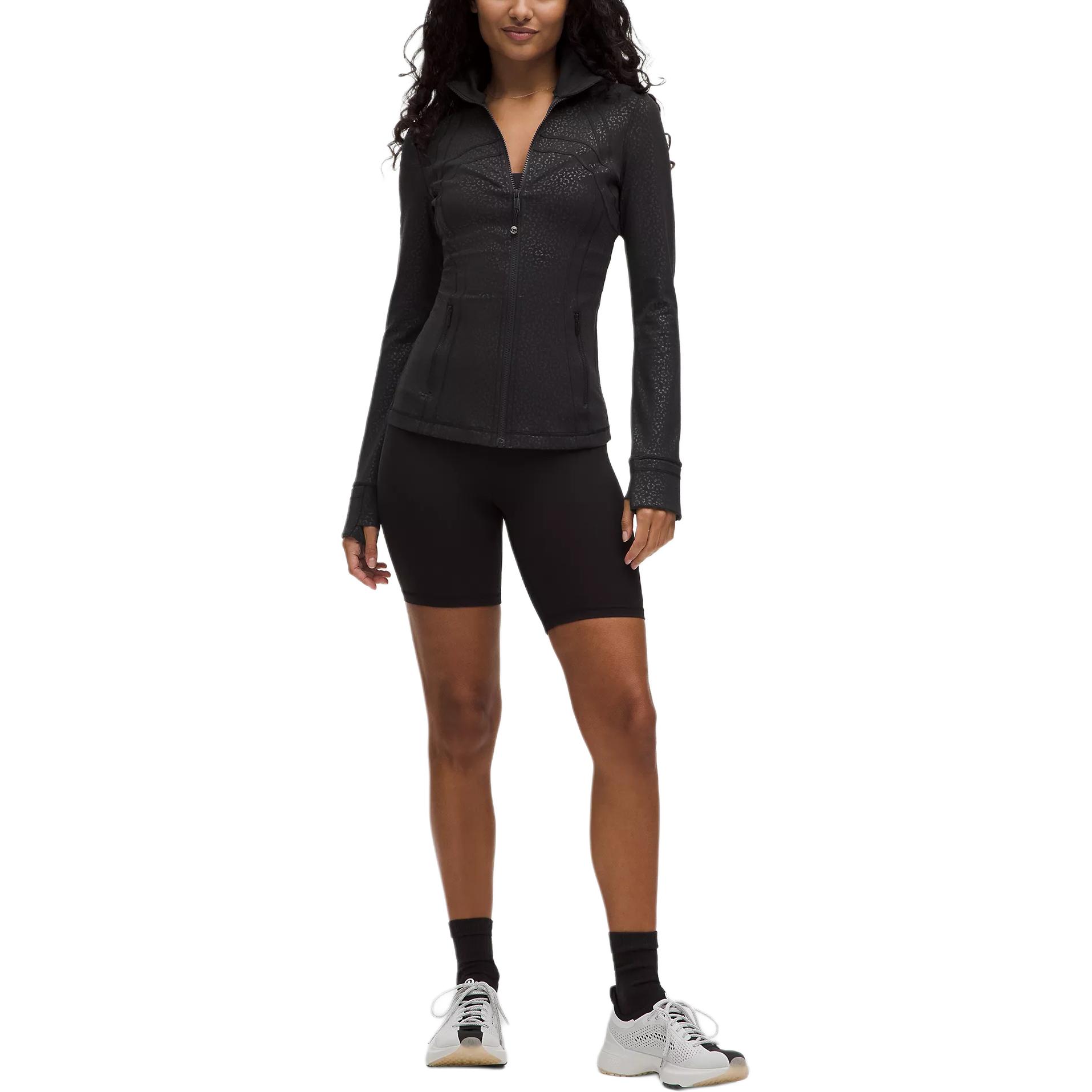Lululemon Define SS25 Jackets & Coats Women’s Leopard Print Daisy Embossed Black