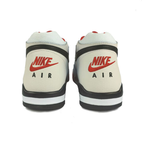 Nike Flight Legacy Synthetic Leather Cushioning Mid top Vintage Basketball Shoes Unisex Red White