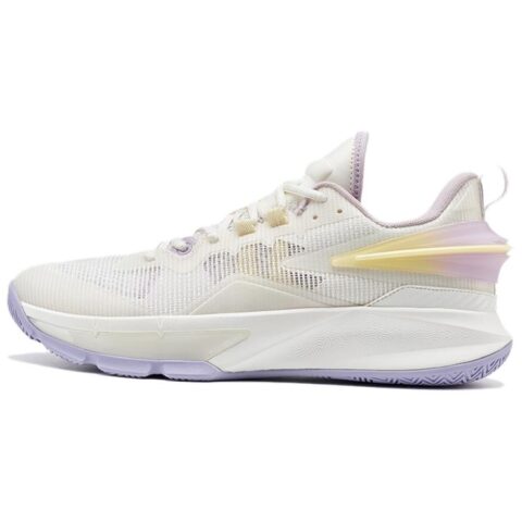 PEAK Slip Resistant Cushioning Slip Resistant Cushioning Low top Basketball Shoes Men’s Beige Purple