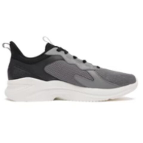 QIAODAN Slip Resistant Abrasion Resistant Low top Running Shoes Men’s Gray White