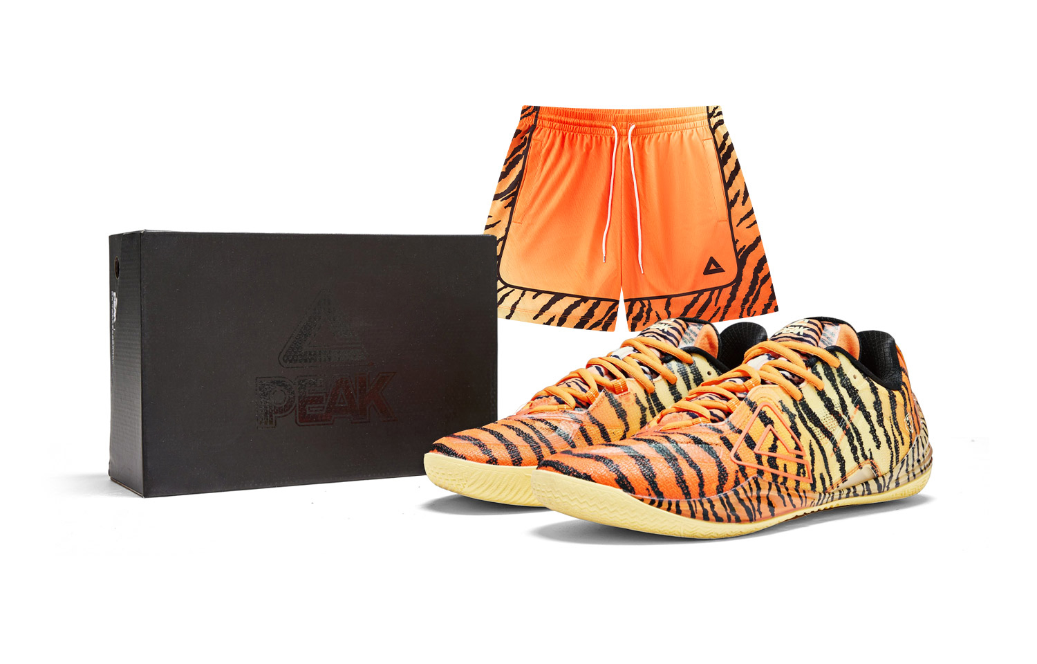 PEAK Cushioning Abrasion Resistant Coverage Low top Basketball Shoes Men’s Orange Yellow Black