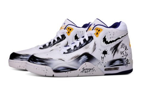 Nike Flight Legacy Leather Cushioning Abrasion Resistant Height Increasing Mid top Vintage Basketball Shoes Men’s