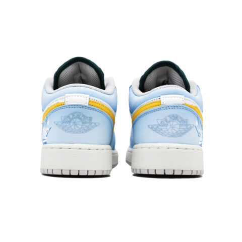 Jordan Air Jordan 1 Ice Lemon Lemonade Leather Abrasion Resistant Low top Vintage Basketball Shoes Unisex White Blue