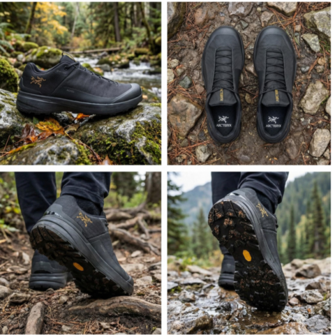 Arc’teryx Slip Resistant, Abrasion Resistant, Waterproof, And Supported Low top Hiking Shoes Men’s Black