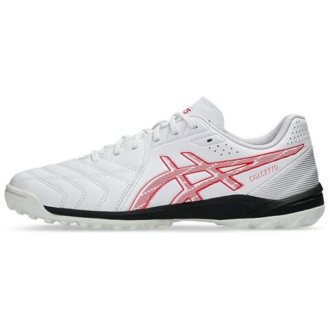 ASICS Calcetto Soft And Comfortable TF Turf Abrasion Resistant Soccer Shoes Unisex White Wide Fit