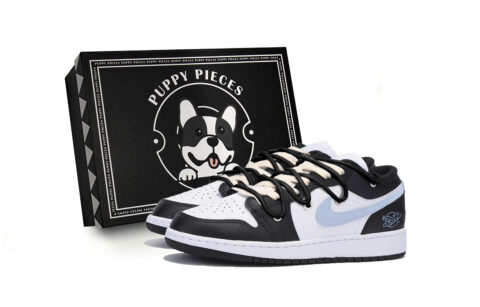 Jordan Air Jordan 1 Abrasion Resistant Slip Resistant Low top Vintage Basketball Shoes Men’s Black Blue