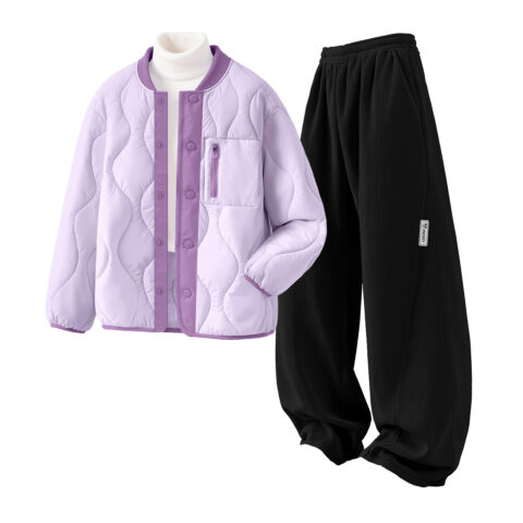 Disney Kids Casual Sportswear Crew Neck Thickened And Fleece Lined