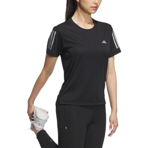 Adidas Own The Run Running T Shirt Women’s Black/Dark Silver Gray