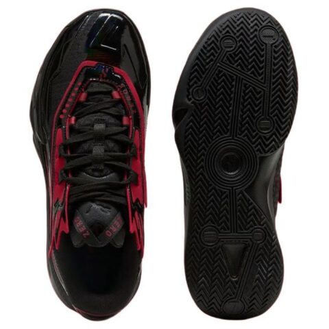 PUMA Scoot Zeros Slip Resistant Abrasion Resistant Low top Basketball Shoes Men’s Black Red
