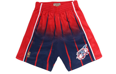 Mitchell Ness Basketball Shorts Men’s Red Navy Cyan