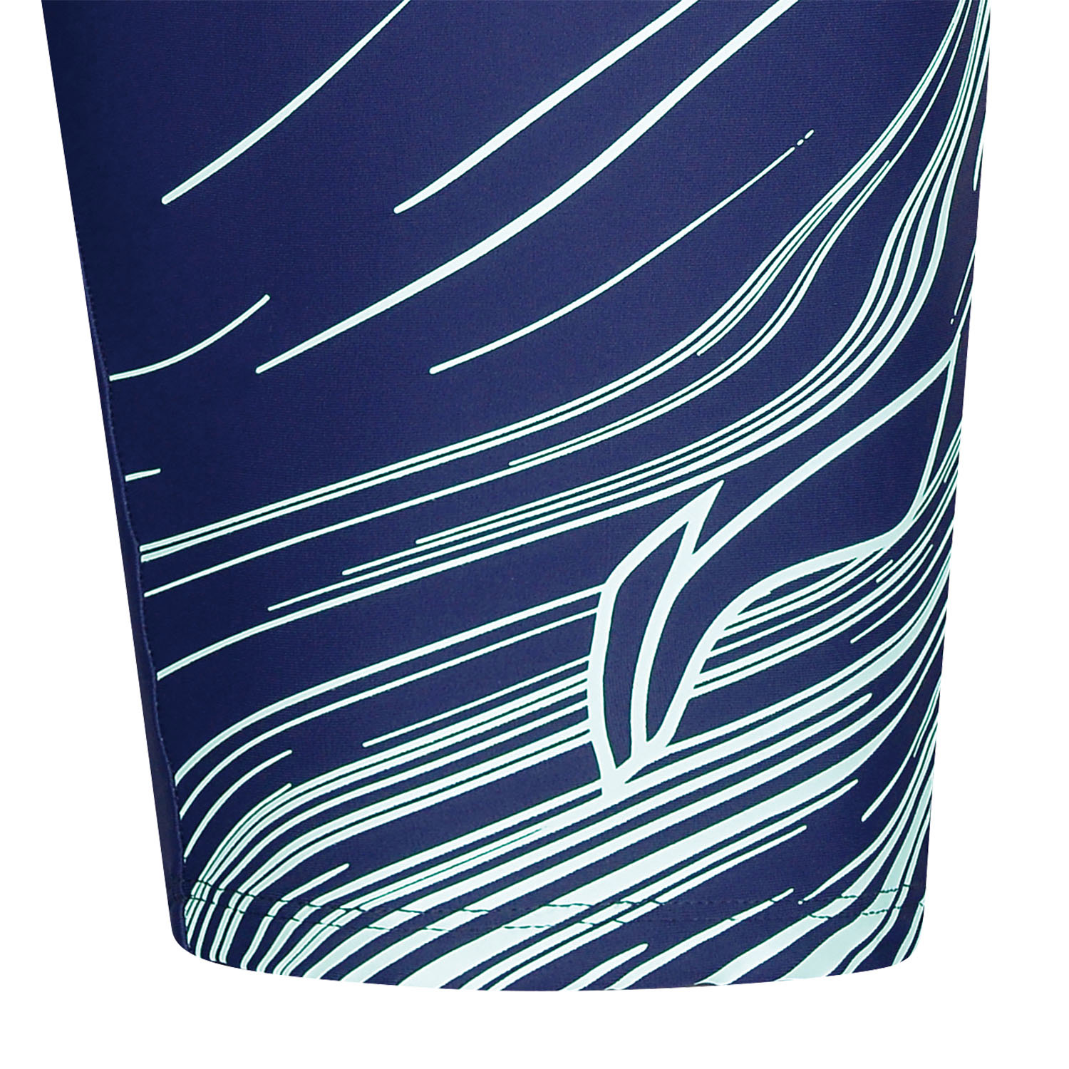 Li Ning Swimming Shorts Men’s Dark Marine Blue Moderate Square Leg Swim Trunks