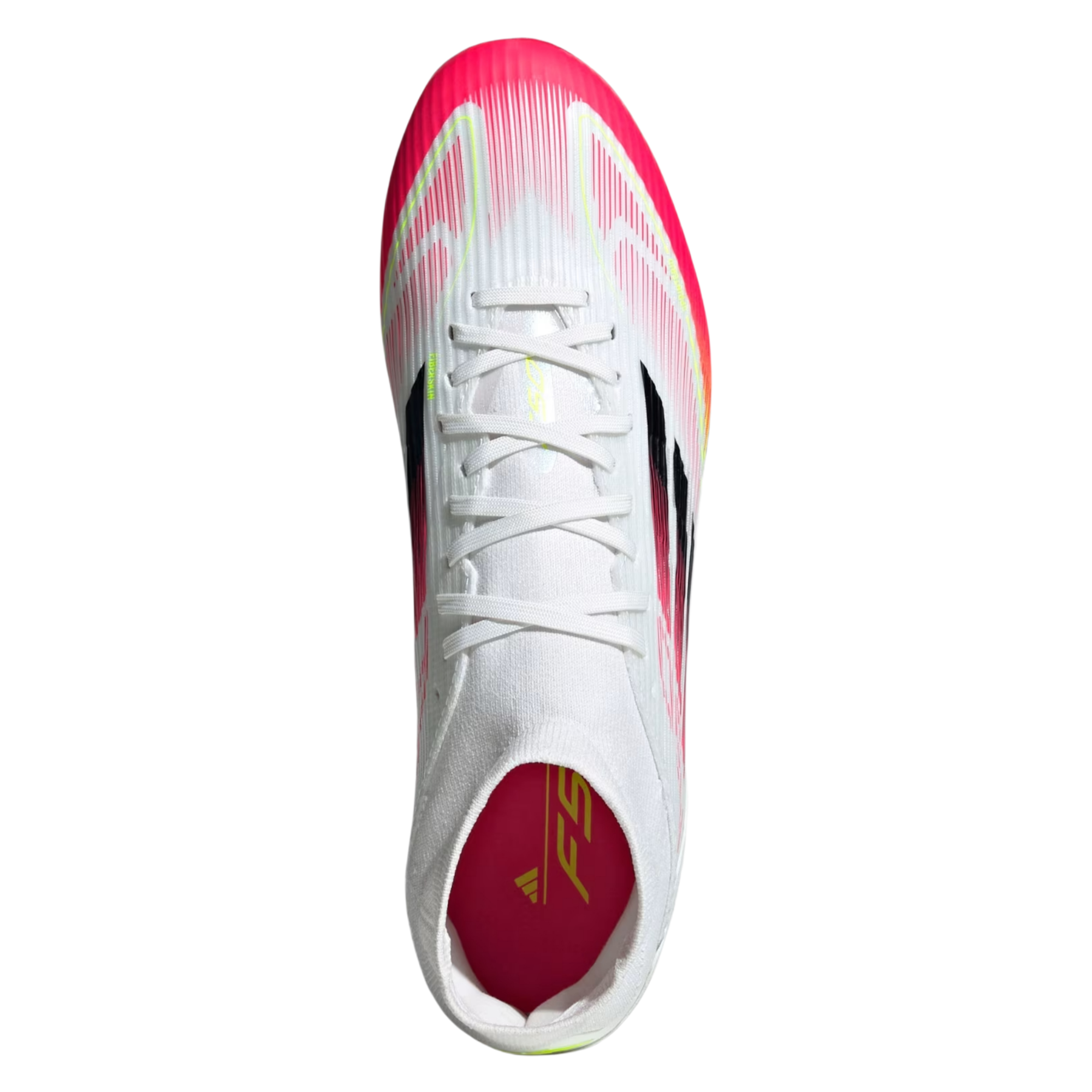 Adidas F50 League Soccer Shoes Unisex White Yellow Red