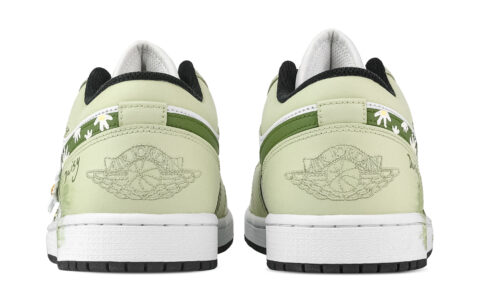 Jordan Air Jordan 1 Longing And Affection Low top Vintage Basketball Shoes Unisex White Green