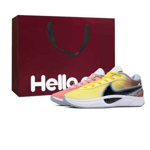 Nike Giannis Freak 6 Big Player Cushioning Lightweight Low top Basketball Shoes Men’s Yellow Pink