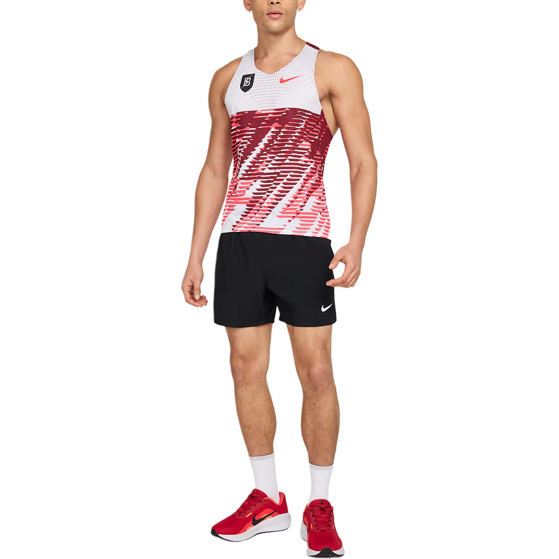 Nike AEROSWIFT Running Tank Top Men’s White/Team Red/Bright Red