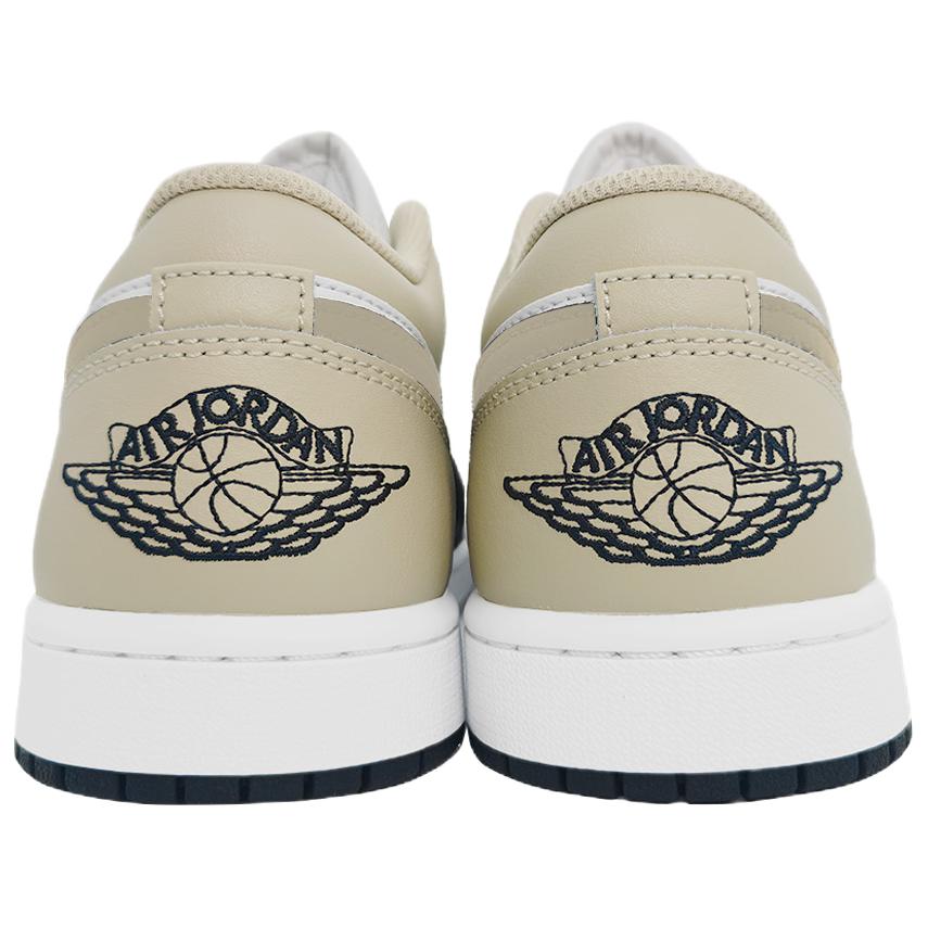 Jordan Air Jordan 1 Zhìye Manufacturing, Khaki Abrasion Resistant Low top Vintage Basketball Shoes Unisex Khaki