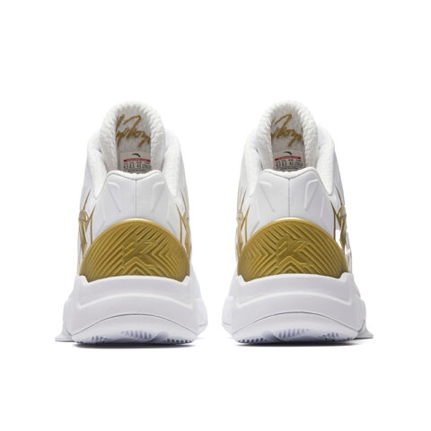CHAOJIANTA Cushioning Rebound Mid top Basketball Shoes Men’s White Gold