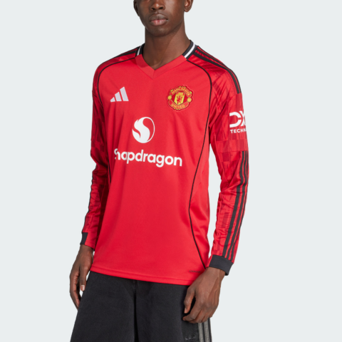 Adidas Free Shipping With AdiClub Manchester United 25/26 Long Sleeve Home Jersey