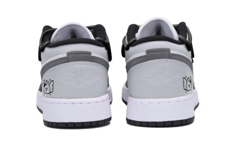 Jordan Air Jordan 1 Puppy Fragment Slip Resistant Abrasion Resistant Low top Vintage Basketball Shoes Men’s Dark Gray