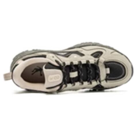 QIAODAN Cushioning Slip Resistant Abrasion Resistant Low top Trail Running Sprint Running Shoes Women’s Beige Black