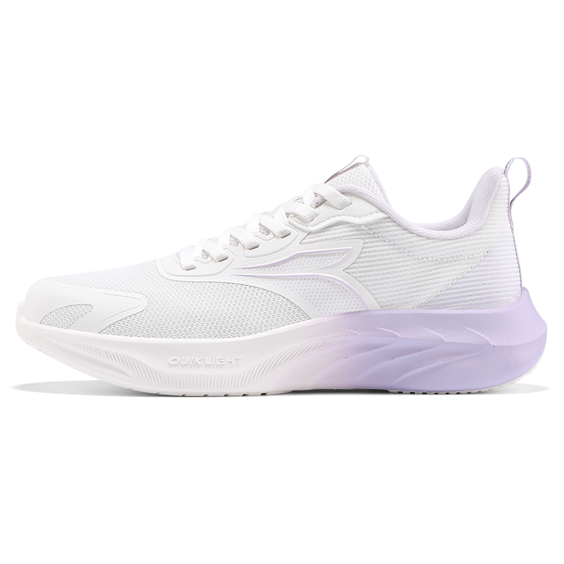 361° Cushioning Breathable Low top Casual Running Shoes Women's White Purple