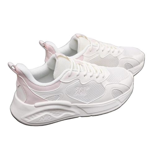 361° Slip Resistant And Breathable Low top Sprint Running Shoes Women’s White Pink