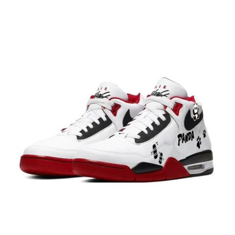 Nike Flight Legacy Cushioning Mid top Vintage Basketball Shoes Unisex Red White