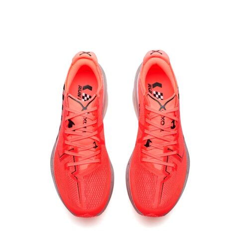 XTEP Low top Carbon Plate Marathon Training Race Running Shoes Men’s Super Orange Black