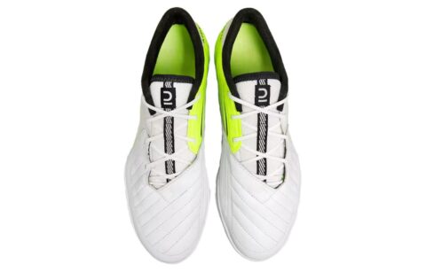 DECATHLON IC/in Cushioning Slip Resistant Abrasion Resistant Breathable Soccer Shoes Men’s White Yellow
