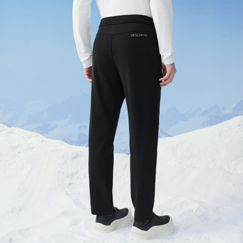 DESCENTE SKI STYLE Outdoor Commute Knitted Fabric Thermal Fleece Lined Sports Pants Men’s Black