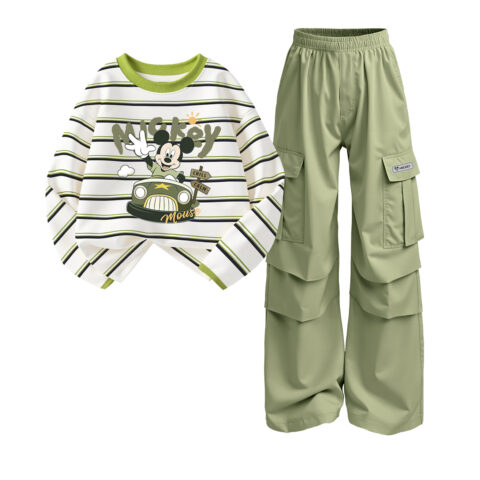 Di Sunqi Green White Strip+Di H Square Hook-and-Loop K Outdoor Green