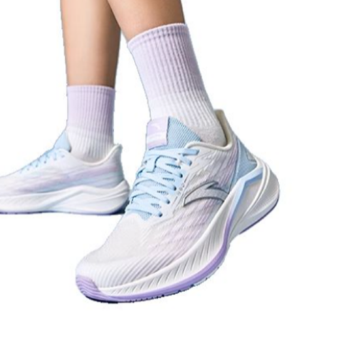 Anta Abrasion Resistant Slip Resistant Low top Casual Running Shoes Women’s White Blue Purple